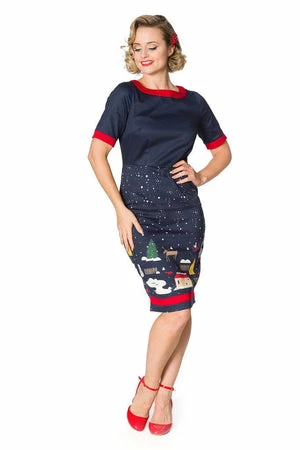 Banned Christmas Town Pencil Dress