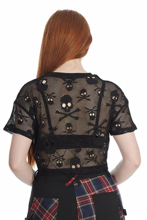 Banned Skull Queen Cropped Top - Image 2