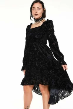 Jawbreaker Paisley Burnout High Low Dress