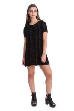 Banned Circle Flock Shift Dress