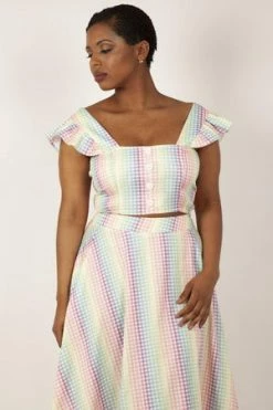 Voodoo Vixen Courtney Gingham Cropped Top