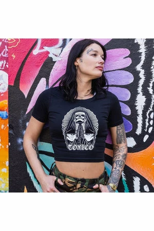 Toxico Nun Cropped Tee