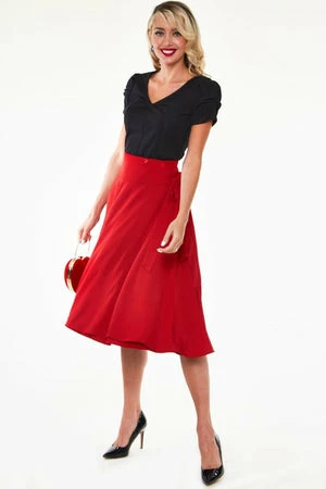 Voodoo Vixen Ramona Knit V-neck Top With Bow Detail At Sleeve - Image 4