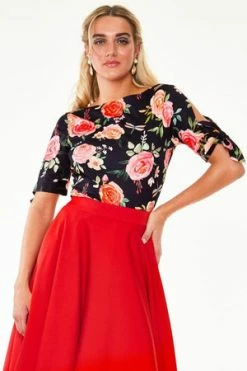 Voodoo Vixen Rosabeth Floral Knit Top