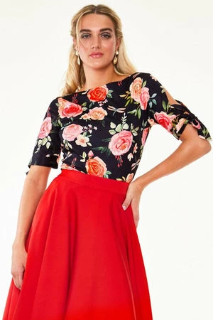 Voodoo Vixen Rosabeth Floral Knit Top