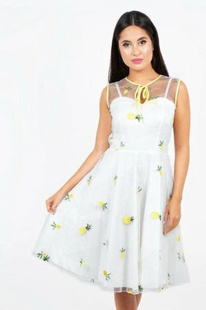 Voodoo Vixen Stacey Pineapple Flared Dress - Image 5