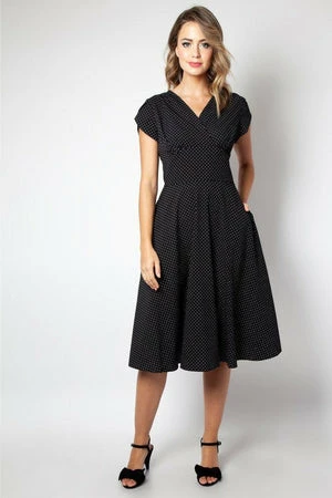 Voodoo Vixen Tabby Polka Dot Tea Dress - Image 10