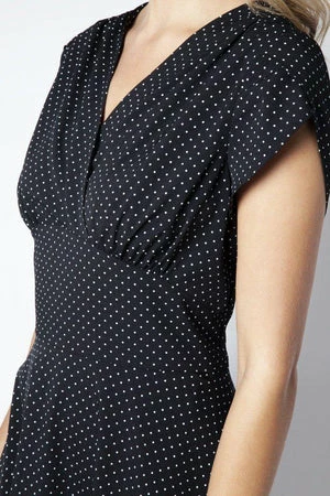Voodoo Vixen Tabby Polka Dot Tea Dress - Image 13