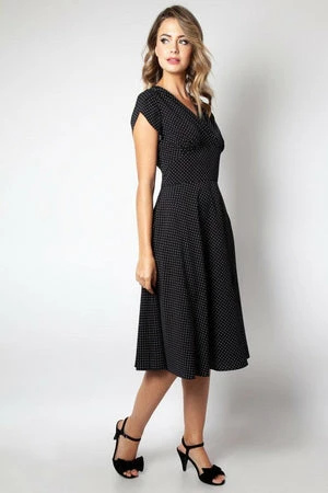 Voodoo Vixen Tabby Polka Dot Tea Dress - Image 14