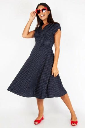 Voodoo Vixen Tabby Polka Dot Tea Dress - Image 16