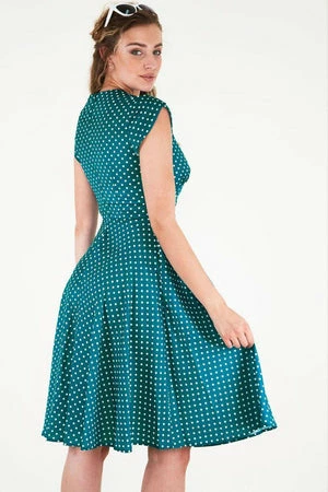 Voodoo Vixen Tabby Polka Dot Tea Dress - Image 2