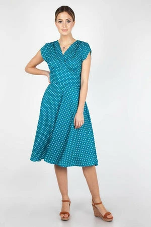 Voodoo Vixen Tabby Polka Dot Tea Dress - Image 3