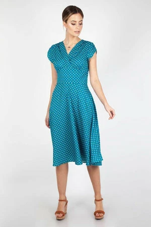 Voodoo Vixen Tabby Polka Dot Tea Dress - Image 5