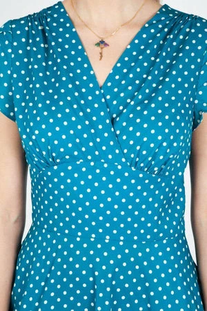 Voodoo Vixen Tabby Polka Dot Tea Dress - Image 8