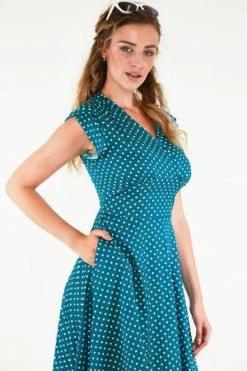 Voodoo Vixen Tabby Polka Dot Tea Dress