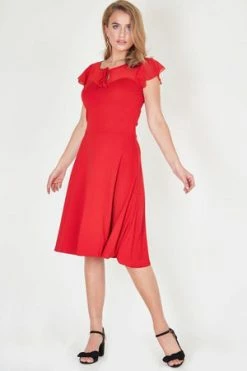 Voodoo Vixen Victoria Flutter Sleeve Dress