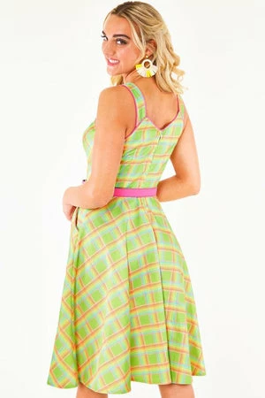 Voodoo Vixen Vita Rainbow Tartan Summer Dress - Image 12