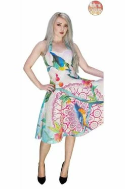 Dr Faust American Robin Henna Pastel Midi Dress - Leonie