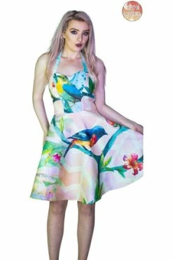 Dr Faust American Robin Henna Pastel Mini Dress - Leonie