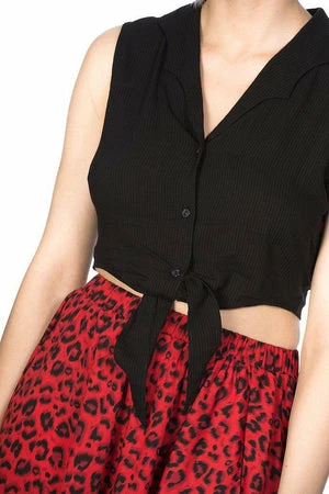 Banned Bat Winged Collar Tie Blouse - Image 3