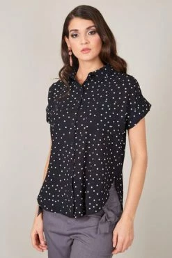 Voodoo Vixen Brie Brie Polka Dot Shirt