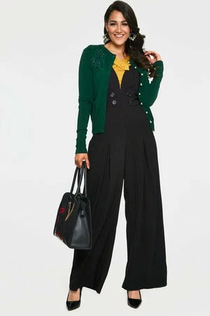 Voodoo Vixen Bonita Velvet Floral Applique With Pearl Detail Cardigan - Image 4