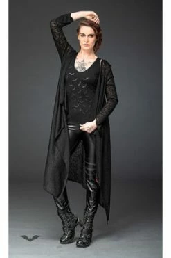 Queen Of Darkness Cardigan With Tapered Sleeves