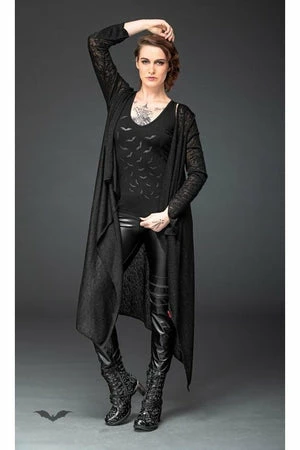 Queen Of Darkness Cardigan With Tapered Sleeves