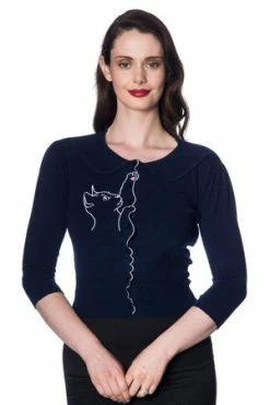 Banned Cat Scallop Collar Cardi