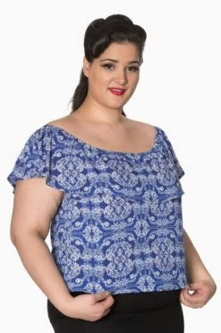 Banned Celestial Off Shoulder Plus Size Top