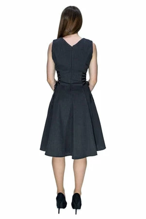 Dr Faust Charcoal Grey Hue Midi Dress - Ivy - Image 2