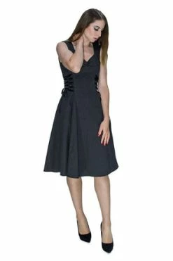 Dr Faust Charcoal Grey Hue Midi Dress - Ivy
