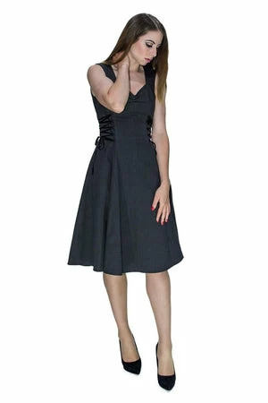 Dr Faust Charcoal Grey Hue Midi Dress - Ivy
