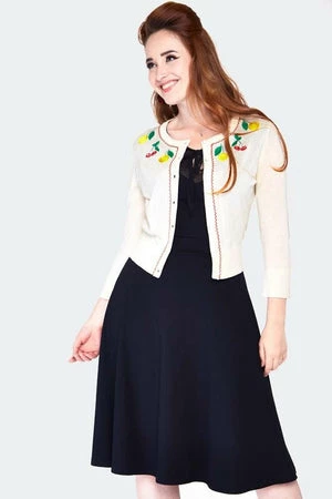 Voodoo Vixen Cherry Lemonade Emb Cardigan
