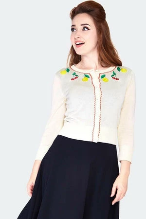 Voodoo Vixen Cherry Lemonade Emb Cardigan - Image 3