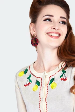 Voodoo Vixen Cherry Lemonade Emb Cardigan - Image 4