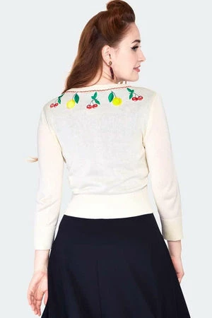 Voodoo Vixen Cherry Lemonade Emb Cardigan - Image 2