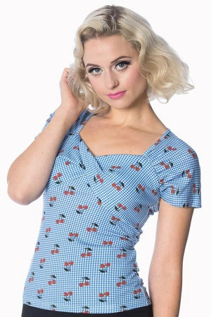 Banned Cherry Love Twist Top - Image 3