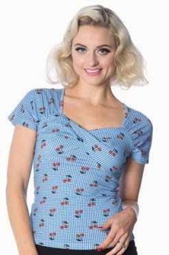 Banned Cherry Love Twist Top