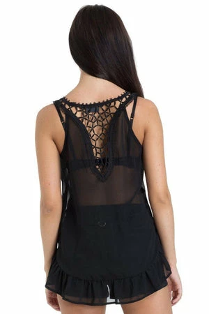 Jawbreaker Chiffon Crochet Top - Image 5