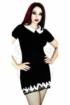 Dr Faust Church Burning Black Mini Dress - Shiloh