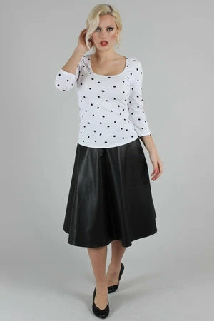 Voodoo Vixen De Vil Mono Polka Dot Top - Image 4