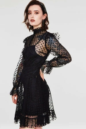 Jawbreaker Don't Mesh With My Heart Ruffled Skater Dress - Image 3