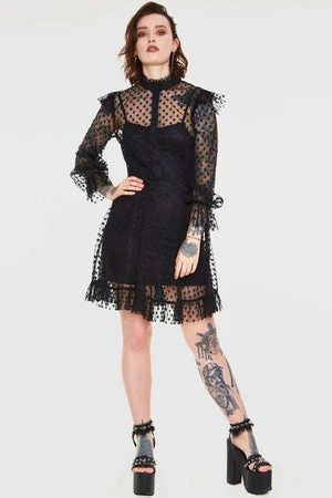 Jawbreaker Don't Mesh With My Heart Ruffled Skater Dress - Image 4