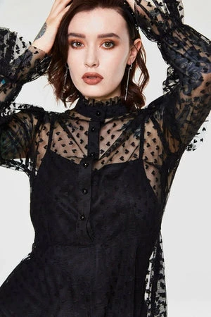 Jawbreaker Don't Mesh With My Heart Ruffled Skater Dress - Image 5