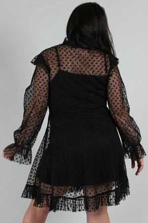 Jawbreaker Don't Mesh With My Heart Ruffled Skater Dress - Image 7