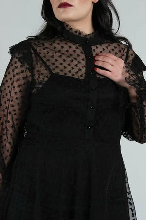 Jawbreaker Don't Mesh With My Heart Ruffled Skater Dress - Image 9