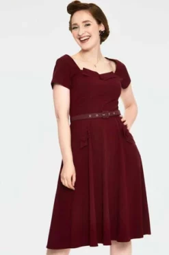 Voodoo Vixen Marine Front Bodice Flared Dress