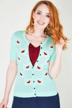 Voodoo Vixen Elaina Watermelon Cardigan