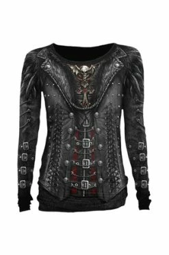 Spiral Gothess Wrap - All Over Baggy Top Black